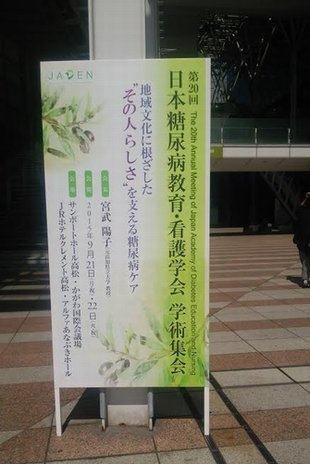 第20回日本糖尿病教育・看護学会学術集会参加